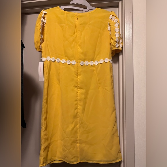 ModCloth “How Sweet It Is” Yellow Short Sleeve Shift Dress 0 - Picture 5 of 6